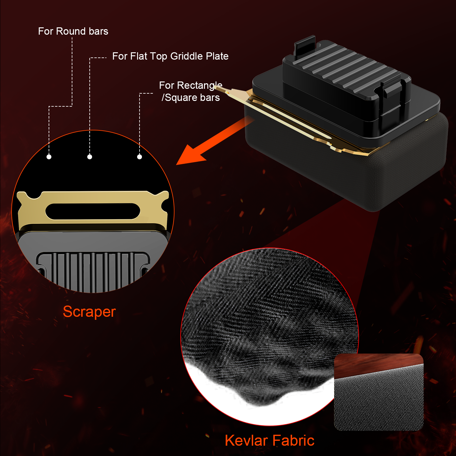 Steam Grill Brush Red