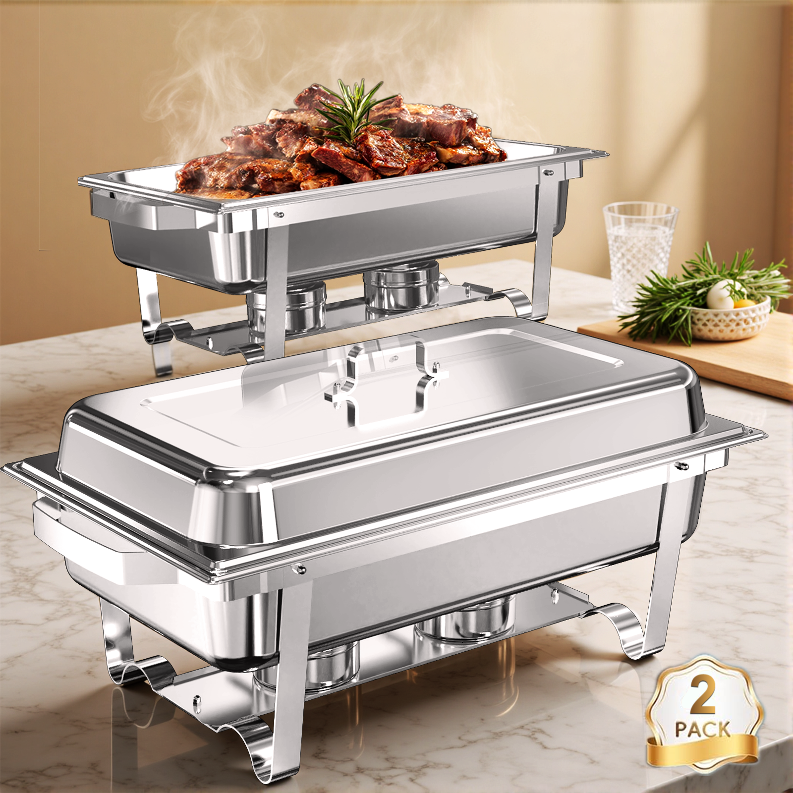 Chafing Dish Set | 11 Quarts Silver