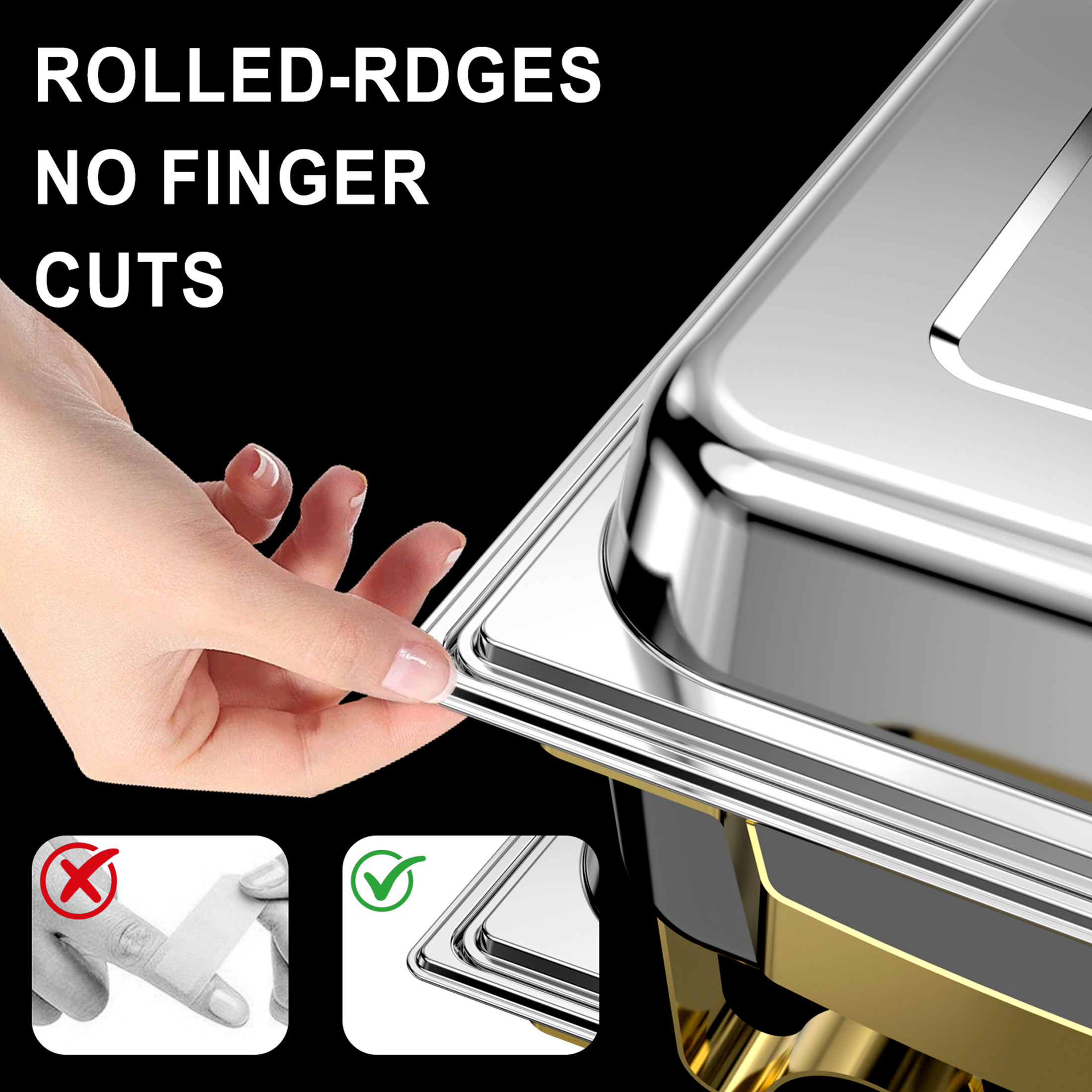 Chafing Dish Set | 11 Quarts Golden