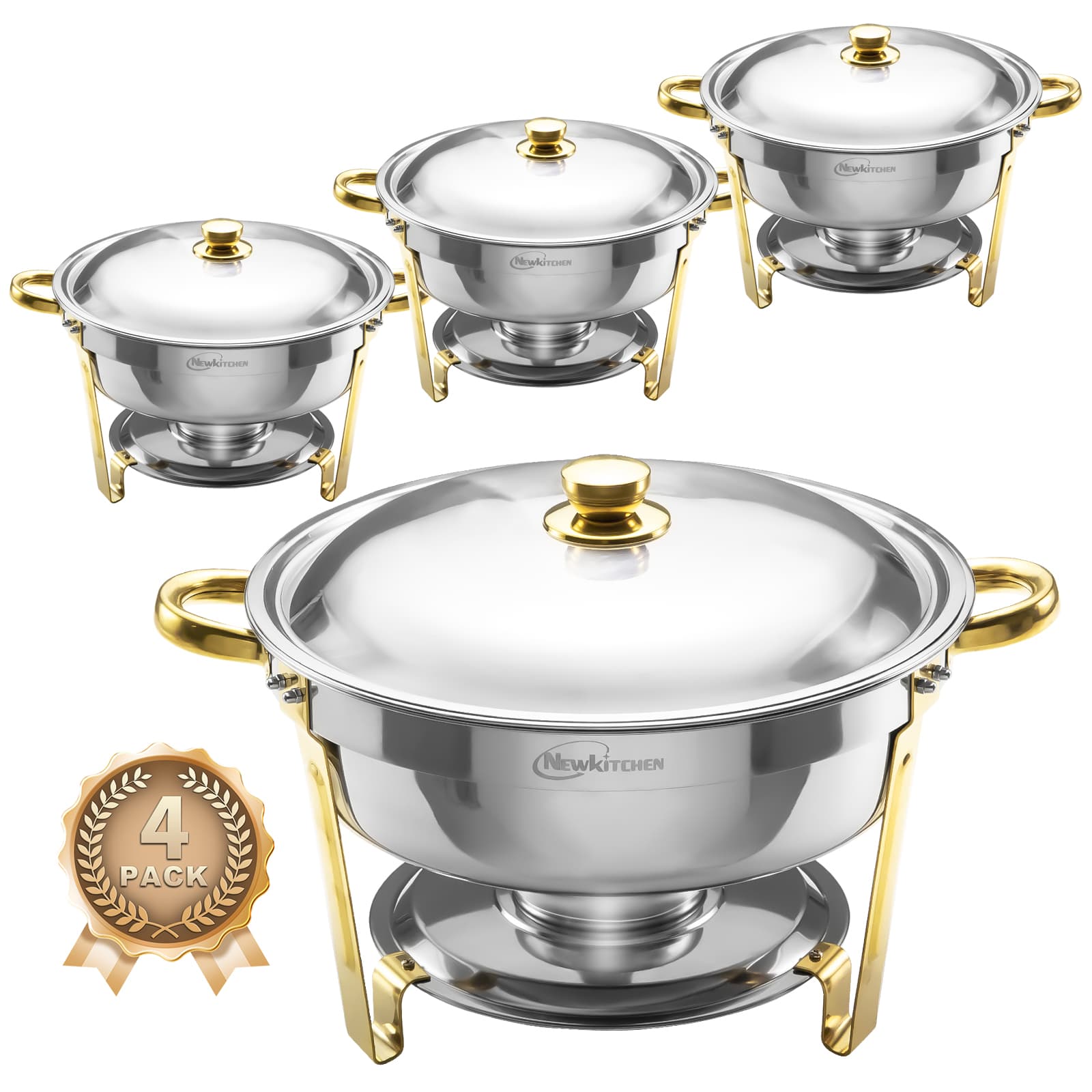 best metal stainless steel chafer set 4-pack