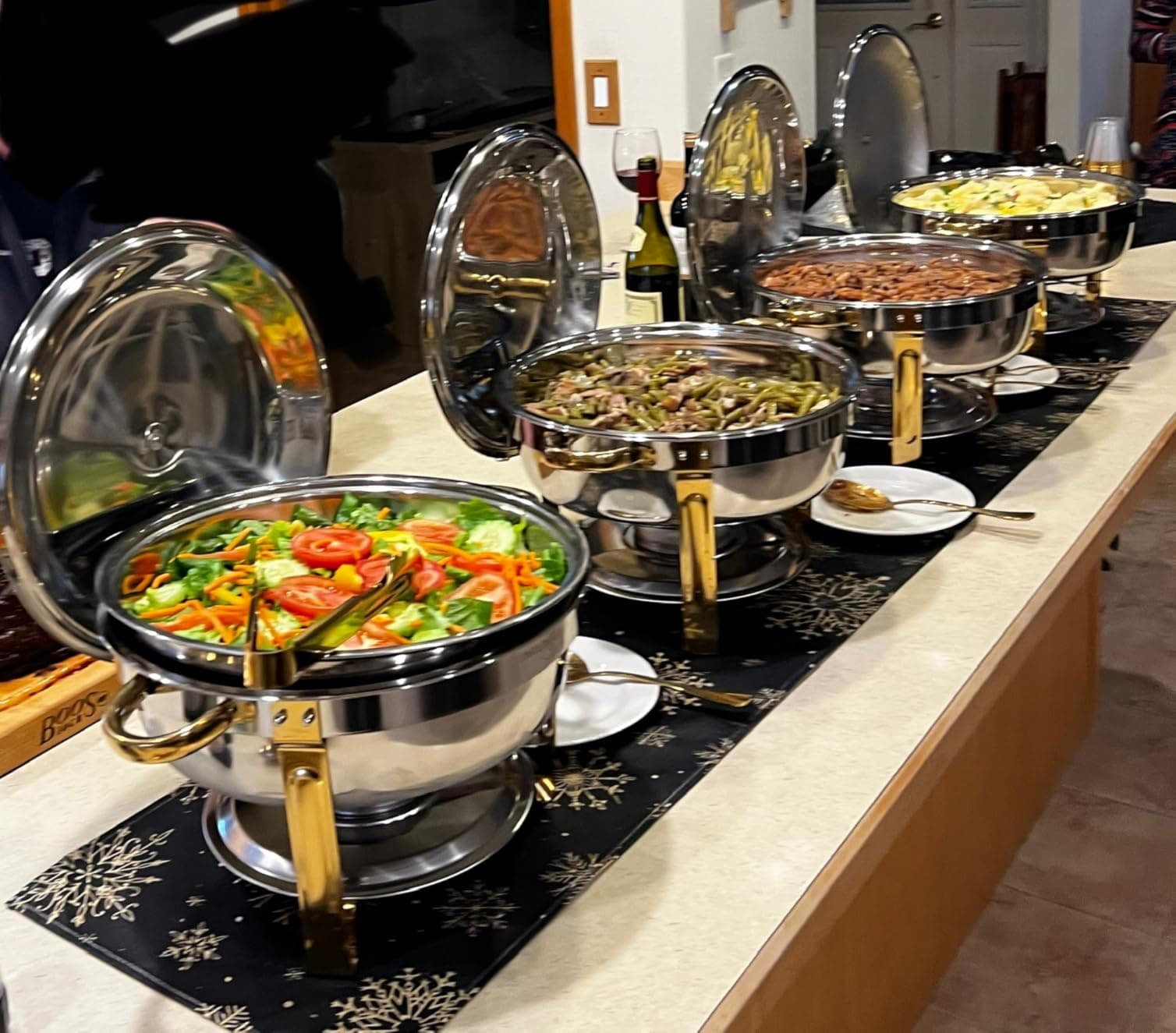 round chafing dish buffet set