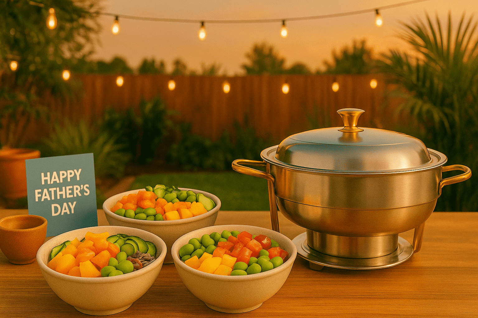 California Summer Feast: Poke Bowls & Chafing Dish Buffet for Father’s Day