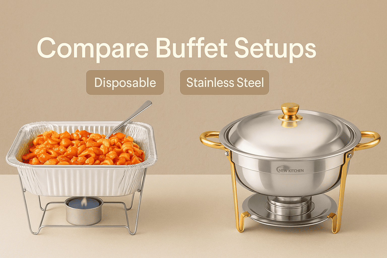 Disposable vs. Stainless Steel Chafing Dishes: Which Buffet Option Is Right for You?