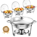 Chafing Dish Set | 5 Quarts Glass Cover