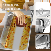 Ember Edge Chafing Dish Set | 11 Quarts Silver