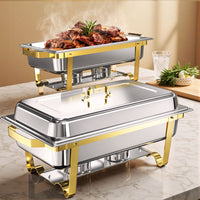 Ember Edge Chafing Dish Set | 11 Quarts Golden
