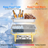 Ember Edge Chafing Dish Set | 11 Quarts Golden