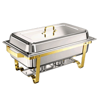 Ember Edge Chafing Dish Set | 11 Quarts Golden