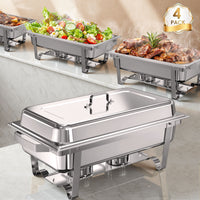 Ember Edge Chafing Dish Set | 11 Quarts Silver