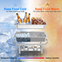 Ember Edge Chafing Dish Set | 11 Quarts Silver