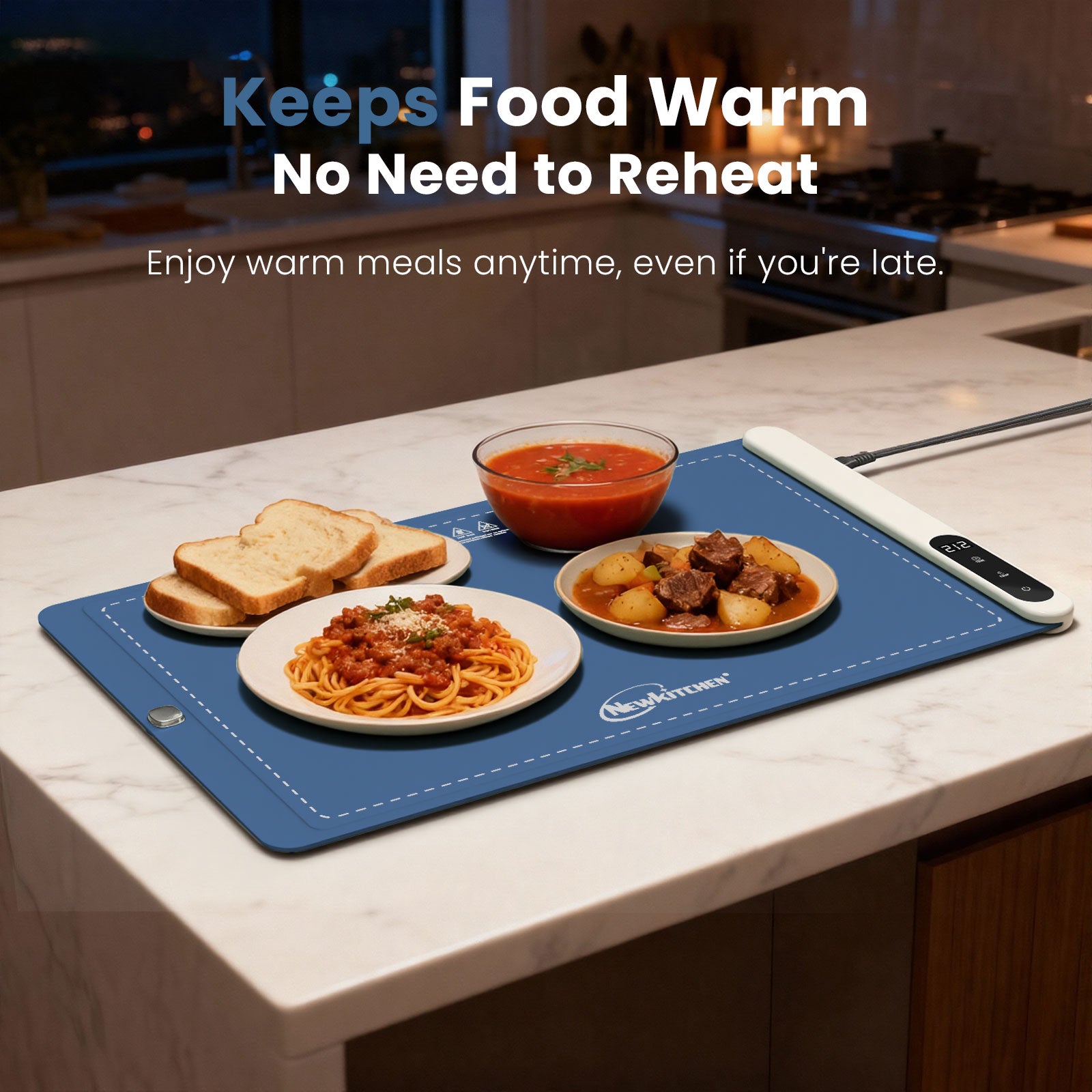 Hearth Warming Mat for Food XL Fruit Frost Blue