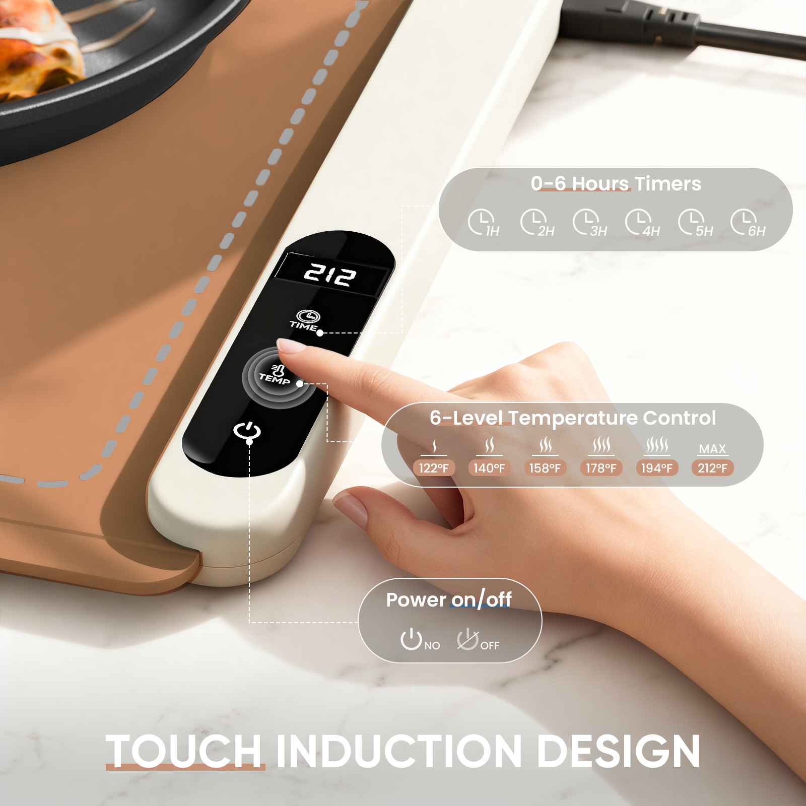 Hearth Warming Mat for Food XL Honey Caramel