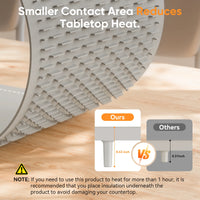 Hearth Warming Mat for Food XL Linen White