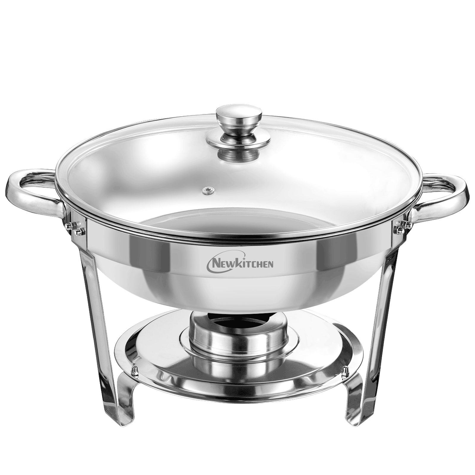Ember Curve Chafing Dish Set | 5 Quarts Glass Lid