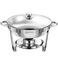 Ember Curve Chafing Dish Set | 5 Quarts Glass Lid