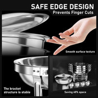 Ember Curve Chafing Dish Set | 5 Quarts stainless steel Lid