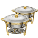 Ember Curve Chafing Dish Set Golden | 6 Quarts