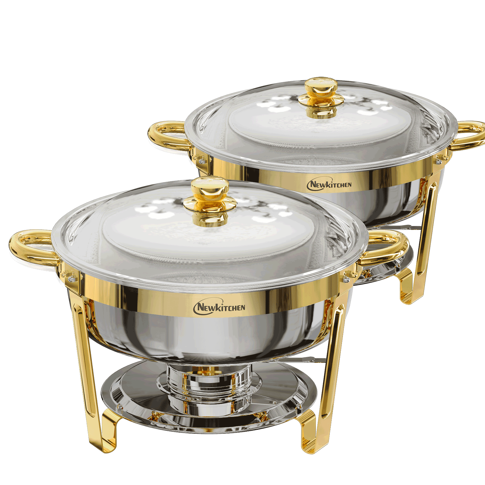 Ember Curve Chafing Dish Set Golden | 6 Quarts