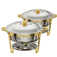 Ember Curve Chafing Dish Set Golden | 6 Quarts