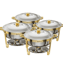Ember Curve Chafing Dish Set Golden | 6 Quarts