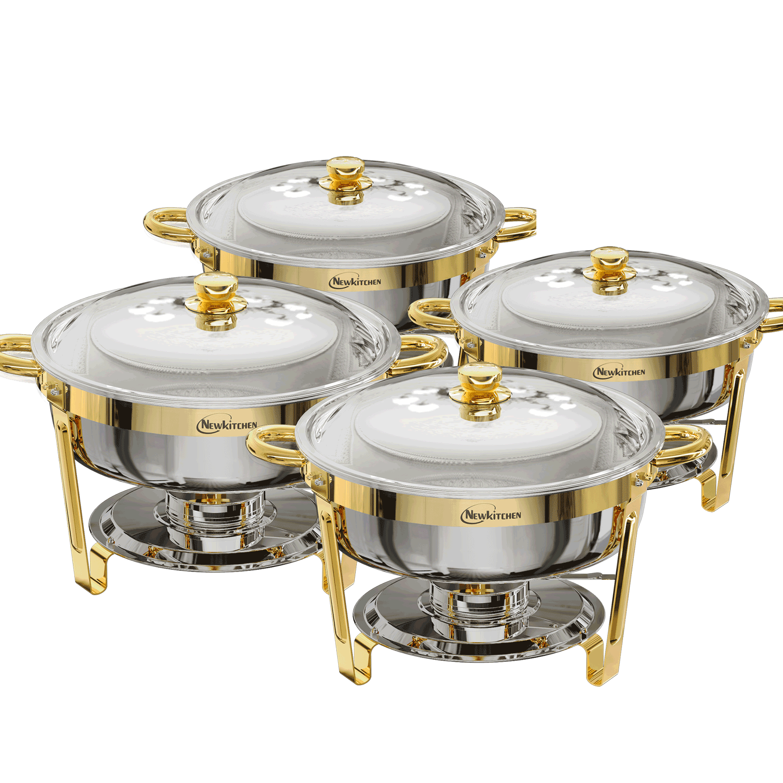 Ember Curve Chafing Dish Set Golden | 6 Quarts