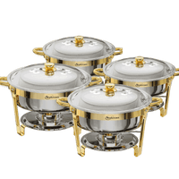 Ember Curve Chafing Dish Set Golden | 6 Quarts