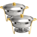 Ember Curve Chafing Dish Set Semi Golden | 6 Quarts