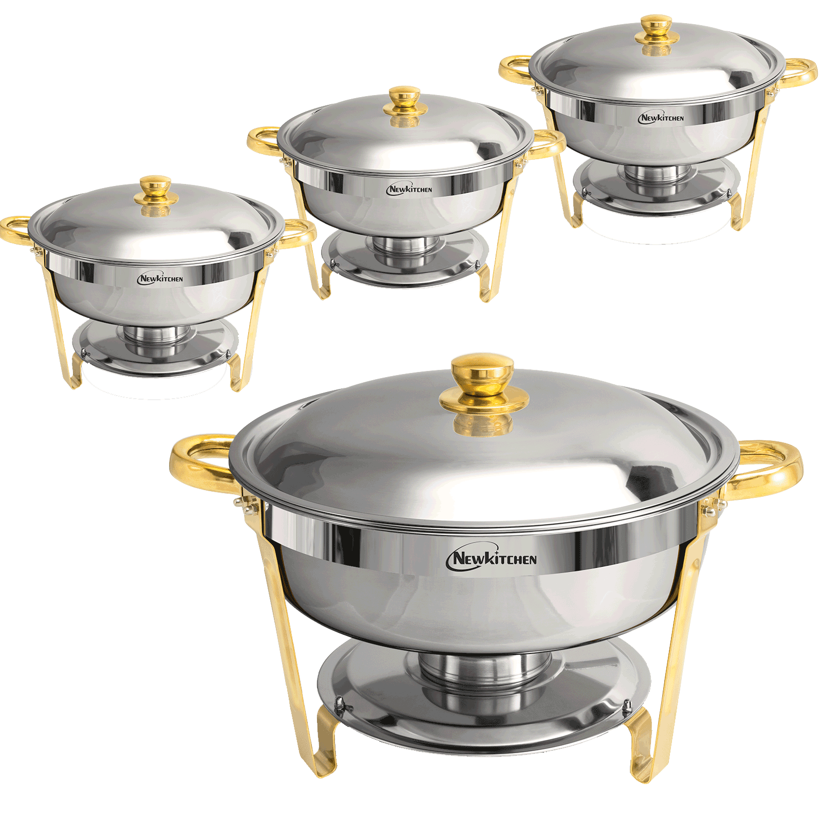 Ember Curve Chafing Dish Set Semi Golden | 6 Quarts