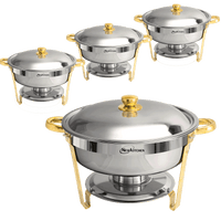 Ember Curve Chafing Dish Set Semi Golden | 6 Quarts