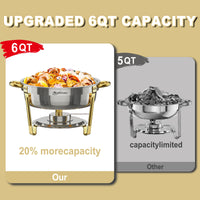 Ember Curve Chafing Dish Set Semi Golden | 6 Quarts