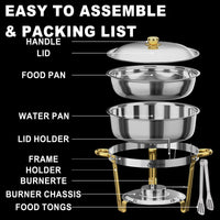 Ember Curve Chafing Dish Set Semi Golden | 6 Quarts