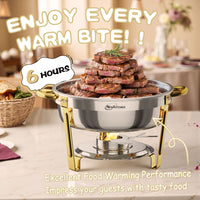 Ember Curve Chafing Dish Set Semi Golden | 6 Quarts