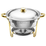 gold chafing dish for buffet 6 qt stainless steel