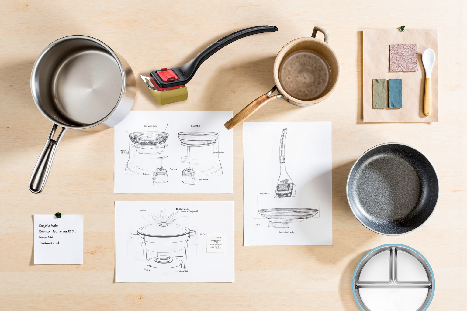 grill brush pan toddler pan utility design