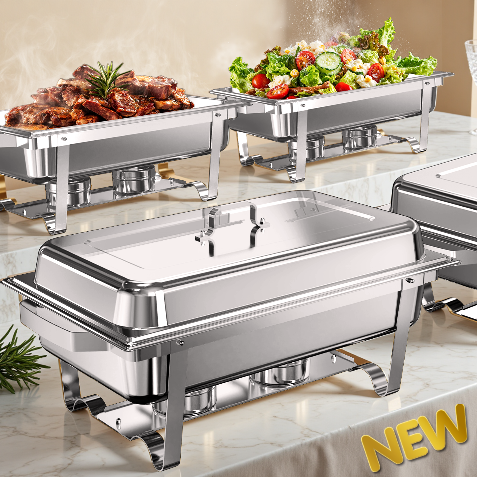Chafing Dish Set | 11 Quarts Silver