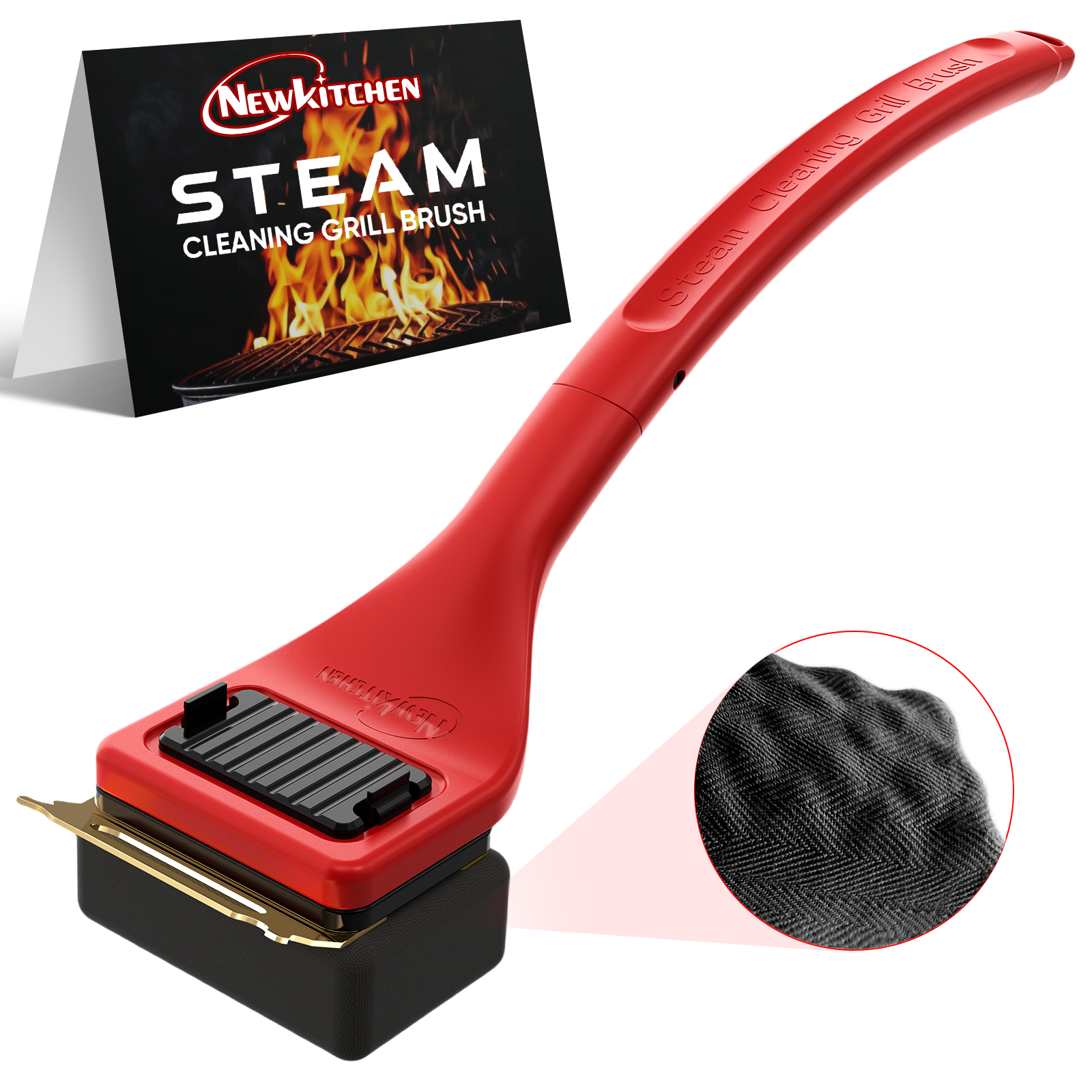Steam Grill Brush Red